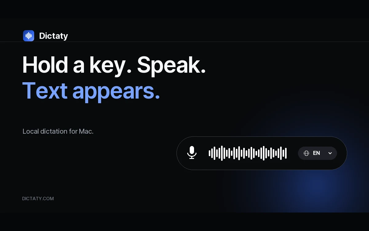 Dictaty, eine native Diktier-App für macOS