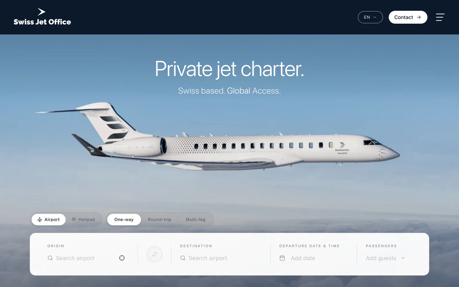 Swiss Jet Office website